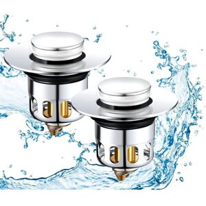 Linghhang - 2 Pieces 4 Seals Universal Pop-Up Sink Plug Sink Plug Anti-Blocked Drain Filter Sink Stopper Sink Plug Hair Filter Anti-Odor Linghhang - 2 Pieces 4 Seals Universal Pop-Up Sink Plug Sink Plug Anti-Blocked Drain Filter Sink Stopper Sink Plug Hair Filter Anti-Odor