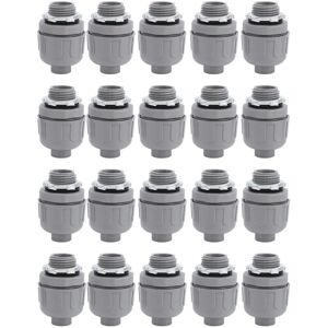 GROOFOO 20 Pcs Liquid Tight Conduit Connector 1/2 Inch npt Nylon 6 Non Metallic Conduit Fittings GROOFOO 20 Pcs Liquid Tight Conduit Connector 1/2 Inch npt Nylon 6 Non Metallic Conduit Fittings