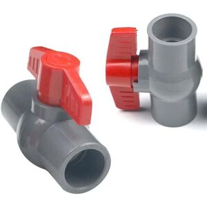 TORMATOR 2pcs 40mm PVC Ball Valve, U-PVC Plastic Water Pipe Valve Straight Connectors for Flow Control and Shutdown TORMATOR 2pcs 40mm PVC Ball Valve, U-PVC Plastic Water Pipe Valve Straight Connectors for Flow Control and Shutdown