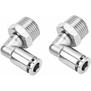 Dewdat - 2pcs All-Copper Nickel Plated Quick Connect Hose Fittings 16mm Pneumatic Quick Connect + 90 Degree bsp Male Thread(3/8') Dewdat - 2pcs All-Copper Nickel Plated Quick Connect Hose Fittings 16mm Pneumatic Quick Connect + 90 Degree bsp Male Thread(3/8')