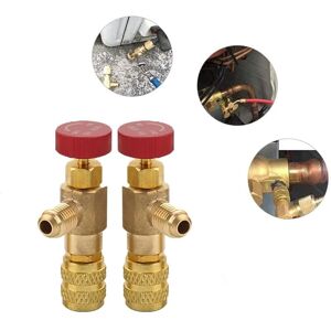 MEMKEY 2pcs Liquid Safety Valve Adapter, R410A R22 Safety Valve, Refrigerant Control Valve, Air Conditioning Cooling Valve, for Air Conditioning Flow Valves MEMKEY 2pcs Liquid Safety Valve Adapter, R410A R22 Safety Valve, Refrigerant Control Valve, Air Conditioning Cooling Valve, for Air Conditioning Flow Valves