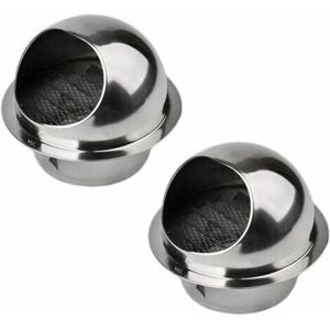 Gotrays - 2pcs Round Air Vent with Stainless Steel Grille Round Grille Ventilation Cover Wall Mounted Exhaust Outlet Air Vents 100mm Gotrays - 2pcs Round Air Vent with Stainless Steel Grille Round Grille Ventilation Cover Wall Mounted Exhaust Outlet Air Vents 100mm