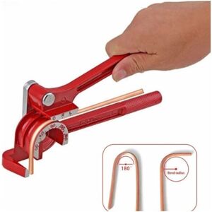 TORMATOR 3-in-1 Manual Pipe Bender Sizes: 1/4", 5/16", 3/8", 180-Degree Lever Type, Heavy-Duty Bending, Copper, Brass, Aluminum, and Soft Metal for HVAC Water TORMATOR 3-in-1 Manual Pipe Bender Sizes: 1/4", 5/16", 3/8", 180-Degree Lever Type, Heavy-Duty Bending, Copper, Brass, Aluminum, and Soft Metal for HVAC Water