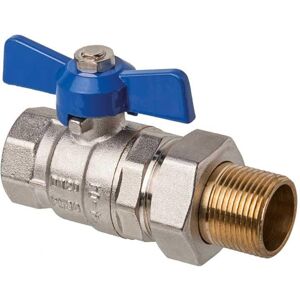 Invena - 3/4 bsp Heavy Duty Plumbing Ball Valve Blue Butterfly Handle FxM Invena - 3/4 bsp Heavy Duty Plumbing Ball Valve Blue Butterfly Handle FxM