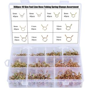 Tinor - 350 Pieces Spring Clip Hose Clamp, Hose Clamps with Excellent Anti-corrosion Performance, Steel Hose Clamp, Suitable for Silicone Hoses Tinor - 350 Pieces Spring Clip Hose Clamp, Hose Clamps with Excellent Anti-corrosion Performance, Steel Hose Clamp, Suitable for Silicone Hoses