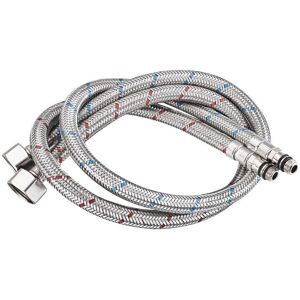 Cyslmuk - 3/8 DN6 80cm Long Connection Hose for Faucets, Compression Threaded Flexible Water Pipe 1 Piece (1 Pair) Cyslmuk - 3/8 DN6 80cm Long Connection Hose for Faucets, Compression Threaded Flexible Water Pipe 1 Piece (1 Pair)