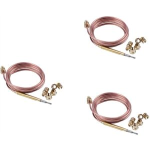 TLILY 3pcs 1500mm Gas Stove Universal Thermocouple Kit M6X0.75 with Overflow Nut (Five) Replacement Thermocouple TLILY 3pcs 1500mm Gas Stove Universal Thermocouple Kit M6X0.75 with Overflow Nut (Five) Replacement Thermocouple