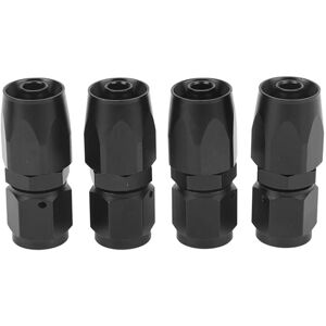 Groofoo - 4pcs Universal Aluminum AN6 0 Degree Straight Swivel Hose End Fitting Adapter Car Modification Black for Fuel Groofoo - 4pcs Universal Aluminum AN6 0 Degree Straight Swivel Hose End Fitting Adapter Car Modification Black for Fuel