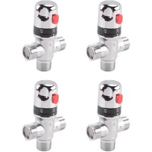 Tlily - 4X 3 Way Copper Thermostatic Mixing Valve Solar Heater 3/4 Inch Temperature Control Tlily - 4X 3 Way Copper Thermostatic Mixing Valve Solar Heater 3/4 Inch Temperature Control