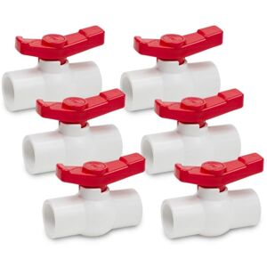 Tinor - 6pcs 32mm pvc Ball Valve Water Stop Valve Ball Valve 90 Degree Operation Pipe Fittings Tinor - 6pcs 32mm pvc Ball Valve Water Stop Valve Ball Valve 90 Degree Operation Pipe Fittings
