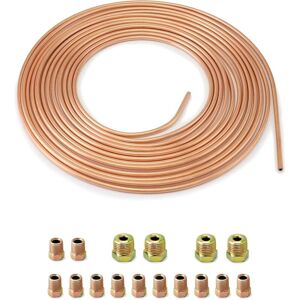 WOIYIC 7.6m copper brake hose, brake pipe tube, OD 4.76mm, ID 3.3mm with 16 nuts WOIYIC 7.6m copper brake hose, brake pipe tube, OD 4.76mm, ID 3.3mm with 16 nuts