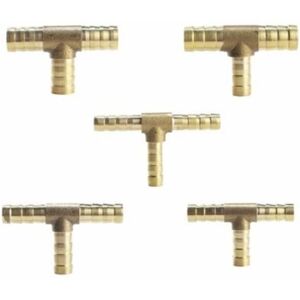 MCBOSON (8mm) 5 Pieces Brass Fuel Line Fitting, T-shaped 3-Way for Compressed Air Gas Hose MCBOSON (8mm) 5 Pieces Brass Fuel Line Fitting, T-shaped 3-Way for Compressed Air Gas Hose