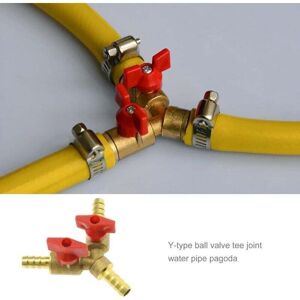 SNQ 8mm Brass Y-Type 3-Way Hose Fitting Pipe Joint Connector Adapter Compatible for Air, Water, and Gas SNQ 8mm Brass Y-Type 3-Way Hose Fitting Pipe Joint Connector Adapter Compatible for Air, Water, and Gas