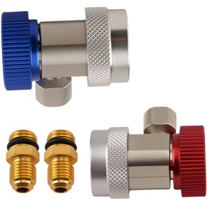 MAXPEEDINGRODS AC Quick Connect Adapter Set for R134a System 1/4" SAE Male High Low Side Kit MAXPEEDINGRODS AC Quick Connect Adapter Set for R134a System 1/4" SAE Male High Low Side Kit