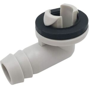 TEHTUY Air Conditioner Drain Pipe Connector Elbow Fitting with Rubber Ring for Split and Window Units, 3/5 Inch (15 mm) TEHTUY Air Conditioner Drain Pipe Connector Elbow Fitting with Rubber Ring for Split and Window Units, 3/5 Inch (15 mm)
