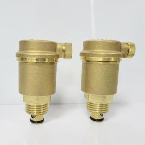 Alwaysh - 2 Pieces Brass Door Air Release Valve Brass Exhaust Valve Brass Automatic Vent Valve for Solar Water Heater Pressure Relief, DN15 Alwaysh - 2 Pieces Brass Door Air Release Valve Brass Exhaust Valve Brass Automatic Vent Valve for Solar Water Heater Pressure Relief, DN15