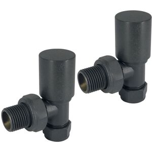15mm Twin Pack Angled Towel Radiator Valves Anthracite - Warmehaus 15mm Twin Pack Angled Towel Radiator Valves Anthracite - Warmehaus