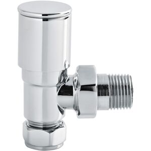 BALTERLEY Angled Round Modern Radiator Valves, Sold in Pairs - Chrome BALTERLEY Angled Round Modern Radiator Valves, Sold in Pairs - Chrome