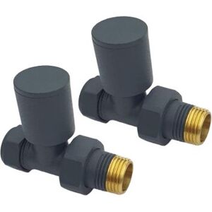 MANISSA Anthracite StraightTowel Ra il Valves 1/2' /15mm Radiator valves MANISSA Anthracite StraightTowel Ra il Valves 1/2' /15mm Radiator valves