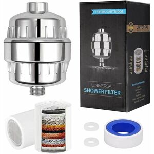 GOTRAYS Anti-Limescale Shower Filter Universal Purifier Hard Water Filter 18 Stages Replaceable Cartridge Filter Cartridge Remove Chlorine, Heavy Metal and GOTRAYS Anti-Limescale Shower Filter Universal Purifier Hard Water Filter 18 Stages Replaceable Cartridge Filter Cartridge Remove Chlorine, Heavy Metal and