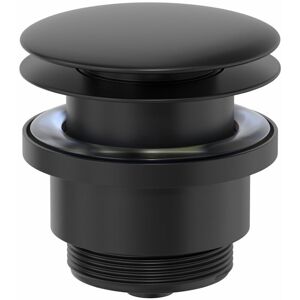 Aquari - Basin Waste Sink Push Button Pop Up Bathroom Slotted & Unslotted Plug Black Aquari - Basin Waste Sink Push Button Pop Up Bathroom Slotted & Unslotted Plug Black
