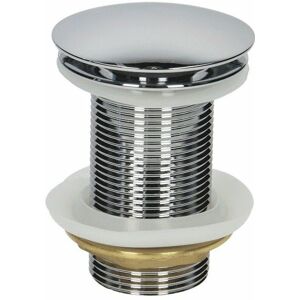 AQUARI Bathroom Basin Clicker Waste Plug Unslotted 1 1/4" Chrome Flat Mushroom AQUARI Bathroom Basin Clicker Waste Plug Unslotted 1 1/4" Chrome Flat Mushroom