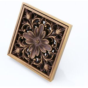 Alwaysh - Bathroom Floor Drain Brass Thickened Deodorant Deep Water Floor Drain Bathroom Floor Drain Retro Stylish-Type b Alwaysh - Bathroom Floor Drain Brass Thickened Deodorant Deep Water Floor Drain Bathroom Floor Drain Retro Stylish-Type b