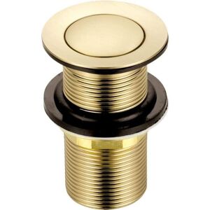 SJQKA Brass basin replacement plug, slotless, brushed gold, standard connection G 1 1/4" BSP, 1 piece SJQKA Brass basin replacement plug, slotless, brushed gold, standard connection G 1 1/4" BSP, 1 piece