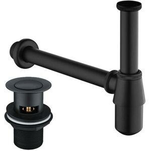 BUYAPARCEL Black Bottle Trap Bathroom Basin Sink Pipe Adjustable Outlet Pop up Waste Brass BUYAPARCEL Black Bottle Trap Bathroom Basin Sink Pipe Adjustable Outlet Pop up Waste Brass