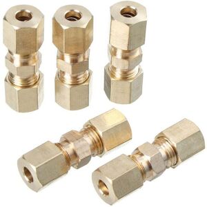 TORMATOR Brass Compression Fitting Straight Connector Hydraulic Brake Line Union 3/16 inch 5 pieces TORMATOR Brass Compression Fitting Straight Connector Hydraulic Brake Line Union 3/16 inch 5 pieces