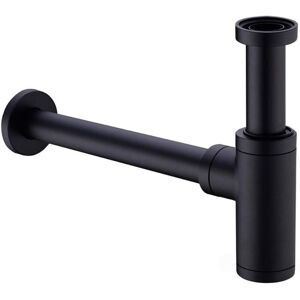 Tinor - Brass Sink Trap, Universal Sink Trap with 200mm Extension Tube, 1 1/4 x 32mm Adjustable Odor Proof Leak Proof Siphon, Matte Black Tinor - Brass Sink Trap, Universal Sink Trap with 200mm Extension Tube, 1 1/4 x 32mm Adjustable Odor Proof Leak Proof Siphon, Matte Black