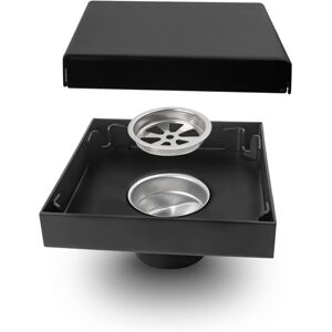 Ccykxa - 10cm×10cm Stainless Steel Floor Drain, Black Square Floor Drain, Invisible Design, 40mm Diameter Drain Hole, Anti Insects and Odors, for Ccykxa - 10cm×10cm Stainless Steel Floor Drain, Black Square Floor Drain, Invisible Design, 40mm Diameter Drain Hole, Anti Insects and Odors, for