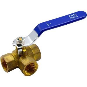 Ccykxa - Three-way Valve, Brass Water Distributor, with T-Bore, Three-Way Female Type, Suitable for Faucet Distributor (DN15) Ccykxa - Three-way Valve, Brass Water Distributor, with T-Bore, Three-Way Female Type, Suitable for Faucet Distributor (DN15)