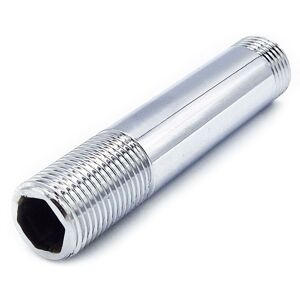 Tycner - Chrome Plated Brass Pipe Fittings 1/2' Male x Male 150mm Length Tycner - Chrome Plated Brass Pipe Fittings 1/2' Male x Male 150mm Length