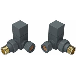 NRG - Corner Manual Square Valve for Bathroom Heated Towel Rail Radiator Anthracite NRG - Corner Manual Square Valve for Bathroom Heated Towel Rail Radiator Anthracite