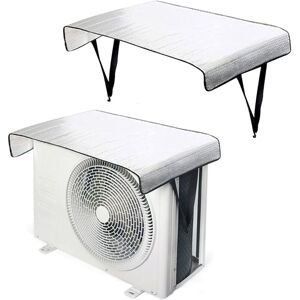 CSPARKV 2PCS Outdoor Air Conditioner Cover, Waterproof Air Conditioner Outdoor Cover, Universal Aluminum Film Anti-UV Anti-Snow Protective Cover for Air CSPARKV 2PCS Outdoor Air Conditioner Cover, Waterproof Air Conditioner Outdoor Cover, Universal Aluminum Film Anti-UV Anti-Snow Protective Cover for Air