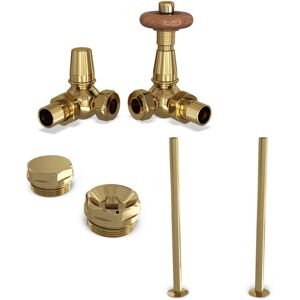 UK RADIATORS Derry Traditional - Thermostatic Radiator Valve & Accessory Kit - Polished Brass Corner 15mm UK RADIATORS Derry Traditional - Thermostatic Radiator Valve & Accessory Kit - Polished Brass Corner 15mm