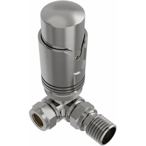 Thermostatic Radiator Valve Corner 1x15mm Satin Nickel - Warmehaus Thermostatic Radiator Valve Corner 1x15mm Satin Nickel - Warmehaus