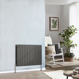NRG - Designer Radiator Flat Panel Central Heating Rads Anthracite Horizontal 600x1020mm Double NRG - Designer Radiator Flat Panel Central Heating Rads Anthracite Horizontal 600x1020mm Double