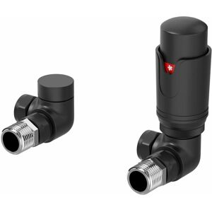 GALIFLO DuraTherm Corner Black Thermostatic Radiator Valve Pack - 15mm GALIFLO DuraTherm Corner Black Thermostatic Radiator Valve Pack - 15mm