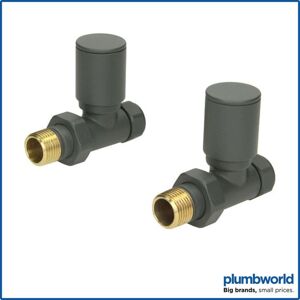 DURATHERM Galiflo Straight 15mm Anthracite Thermostatic Radiator and Towel Rail Valves DURATHERM Galiflo Straight 15mm Anthracite Thermostatic Radiator and Towel Rail Valves