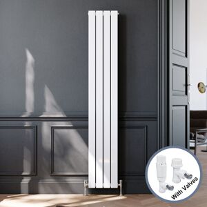 ELEGANT 1800 x 300 mm Designer White Modern Double Flat Panel Designer Radiator Vertical Rads Compatible With All Heating Systems + White ELEGANT 1800 x 300 mm Designer White Modern Double Flat Panel Designer Radiator Vertical Rads Compatible With All Heating Systems + White