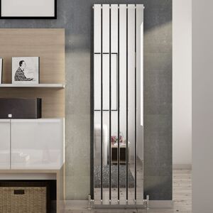 Elegant - 1800 x 452 mm Chrome Vertical Column Radiator Single Flat Panel Designer Bathroom Radiator + Chrome Thermostatic Radiator Valves Elegant - 1800 x 452 mm Chrome Vertical Column Radiator Single Flat Panel Designer Bathroom Radiator + Chrome Thermostatic Radiator Valves