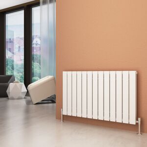 Elegant - 600x988mm White Designer Radiator Horizontal Flat Panel Double Panel Radiator with Chrome Thermostatic Radiator Valves Elegant - 600x988mm White Designer Radiator Horizontal Flat Panel Double Panel Radiator with Chrome Thermostatic Radiator Valves