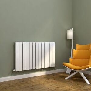 Elegant - 600x988mm White Horizontal Radiator Central Heating Double Flat Panel Designer Radiator with White Thermostatic Radiator Valves Elegant - 600x988mm White Horizontal Radiator Central Heating Double Flat Panel Designer Radiator with White Thermostatic Radiator Valves