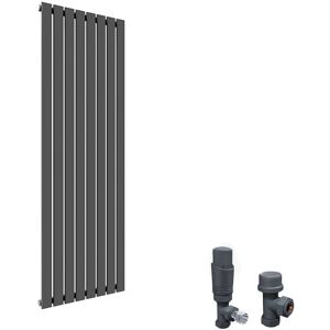 Elegant - Designer Vertical Column Radiator Single Flat Panel Thermostatic Radiator Valves 1800 x 608 mm Anthracite Central Heating Elegant - Designer Vertical Column Radiator Single Flat Panel Thermostatic Radiator Valves 1800 x 608 mm Anthracite Central Heating