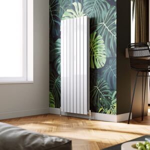 Elegant - Vertical Radiator Double Flat Panel 1600x608mm Designer White Radiator with Chrome Thermostatic Radiator Valves Elegant - Vertical Radiator Double Flat Panel 1600x608mm Designer White Radiator with Chrome Thermostatic Radiator Valves