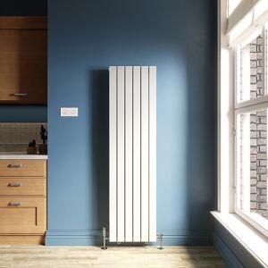 Elegant - Vertical Radiator Double Flat Panel White 1800x456mm with Chrome Thermostatic Radiator Valves Elegant - Vertical Radiator Double Flat Panel White 1800x456mm with Chrome Thermostatic Radiator Valves