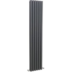 Vertical Double Panel Radiator - 1800mm x 354mm - 3638 BTU - Anthracite- Balterley Vertical Double Panel Radiator - 1800mm x 354mm - 3638 BTU - Anthracite- Balterley