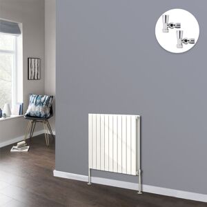 NRG Flat Panel Designer Radiator Bathroom Central Heating Radiators White with Angled Manual Pair of Valves 600 x 748mm Horizontal Double NRG Flat Panel Designer Radiator Bathroom Central Heating Radiators White with Angled Manual Pair of Valves 600 x 748mm Horizontal Double